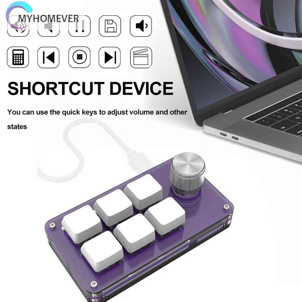 Bàn Phím 6 Phím 1 Nút Có Dây Cho Máy Tính