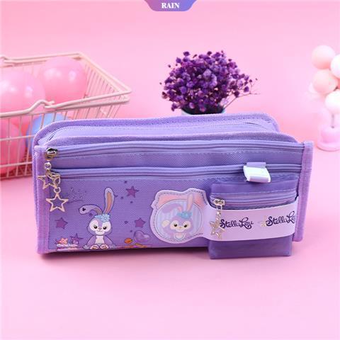 Túi Đựng Bút Bằng Vải Canvas Cỡ Lớn Họa Tiết Hoạt Hình Sanrio Kuromi Cinnamoroll My Melody StellaLou Linaell Cho Học Sinh