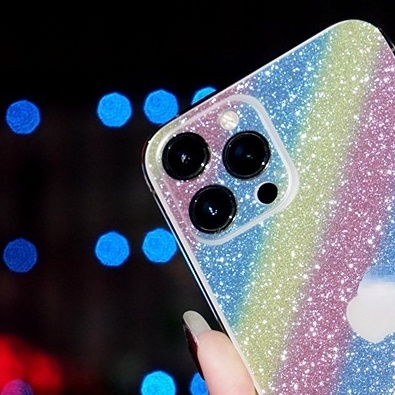Phim Dán Bảo Vệ Mặt Sau Điện Thoại Lấp Lánh Sang Trọng Cho IPhone 11 12 Pro Max