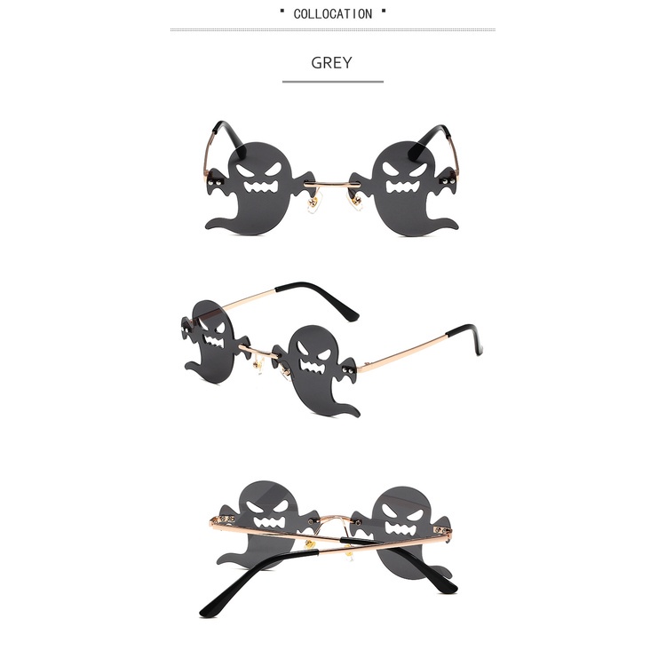 Kính Mát Gọng Kim Loại Phong Cách Halloween Cho Nam Và Nữ