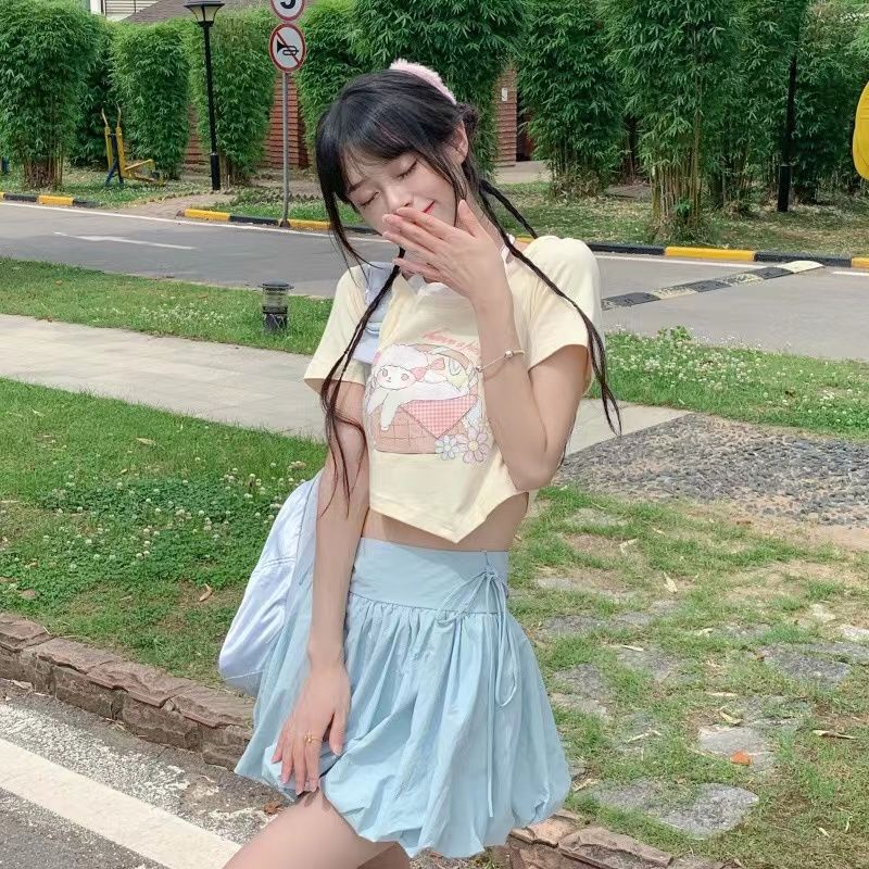 Áo Thun Tay Ngắn Phong Cách Thời Trang Mùa Hè Nhật Bản 2023