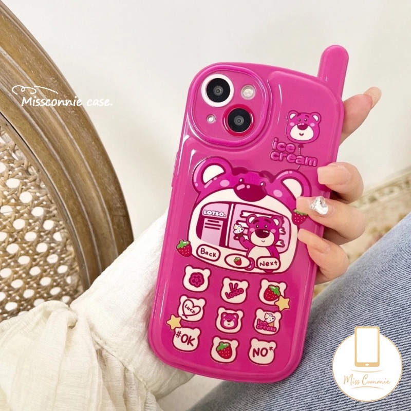 Ốp Điện Thoại Họa Tiết Hoạt Hình Chú Gấu &amp; Dâu Tây Cho IPhone 11 13 14 12 Pro MAX 7Plus 8Plus 7 8 Plus XR X XS MAX SE 2020