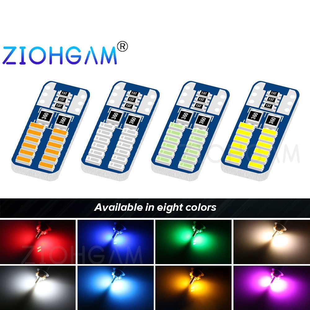 Bóng Đèn LED ZIOHGAM T10 W5W T10 Ánh Sáng Trắng Ấm Gắn Biển Số Xe Hơi