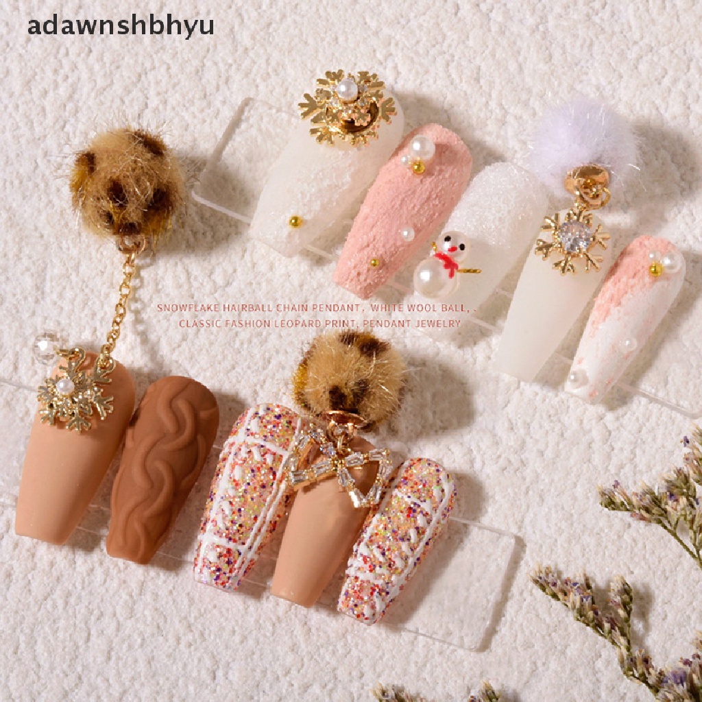 1 Hộp Phụ Kiện Trang Trí Móng Tay 3D Gắn Bóng Lông Mềm Mại