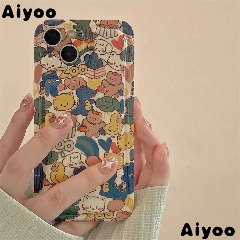 ✅Ốp Điện Thoại Mềm Chống Sốc In Hình Sở Thú Hoạt Hình Dễ Thương Cho iPhone 14 / 12promax 13 11 xr max XGKS