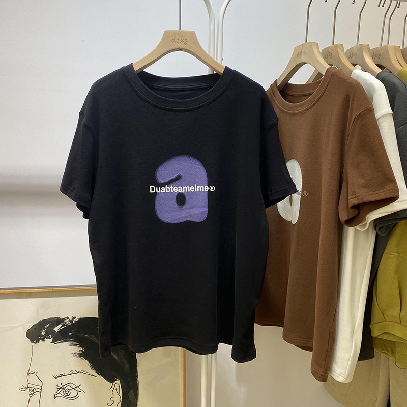 Áo thun NRVP 100% cotton tay ngắn thời trang cho nam và nữ plus size