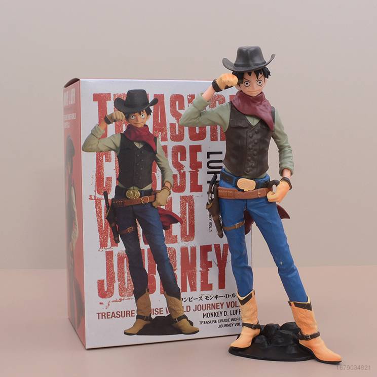 AG One Piece Luffy TREASURE CRUISE Action Figure Cowboy Luffy Model Dolls Toys For Kids Home Decor Collections