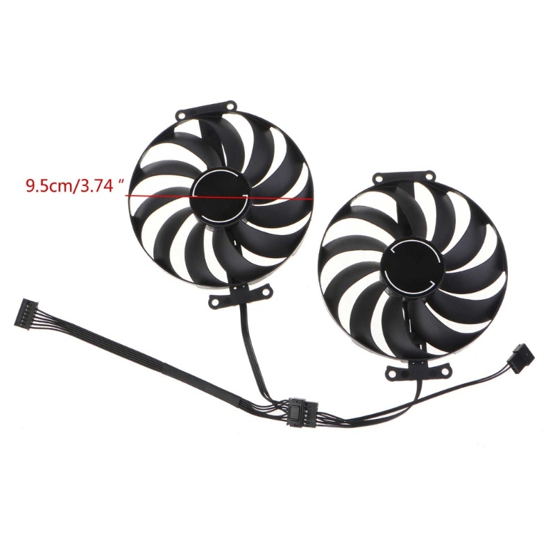 Set 2 Quạt Tản Nhiệt 95mm / 3.74in CF1010U12S 7Pin 12V 0.5A VGA Chuyên Dụng Cho ASUS RTX 3060 3060ti 3070 DUAL V2 OC