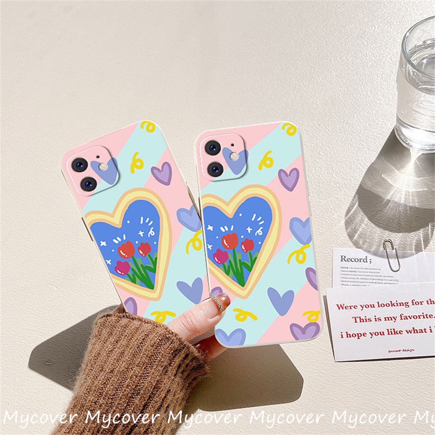 Ốp Điện Thoại Silicon Mềm Hình Trái Tim Kiểu Khung Ảnh Cho iPhone 14 13 12 11 Pro Max X XR Xs Max 6 7 8 Plus