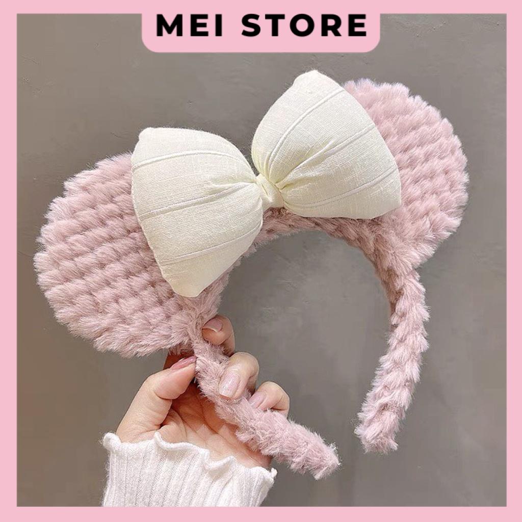 Cài Tóc Nơ Tai Gấu Dễ Thương Phiên Bản Tai Chuột Mickey
