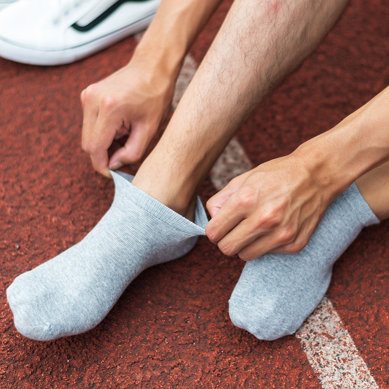 Vớ Cotton Cổ Thuyền Màu Trơn Thời Trang Xuân Hè Dành Cho Nam Nữ