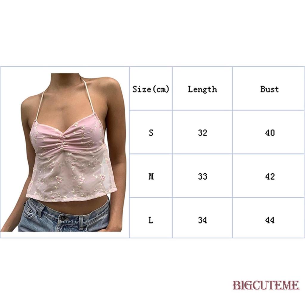 Áo Hai Dây Hở Lưng Thêu Hoa Thời Trang Mùa Hè Cho Nữ