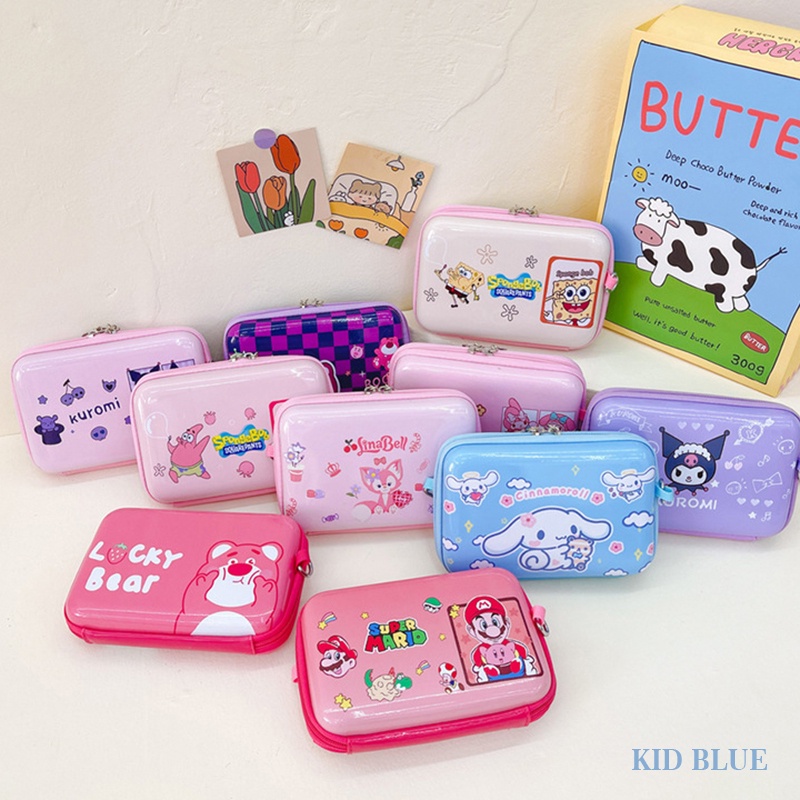 Túi Đeo Chéo Hình Vuông Nhỏ Họa Tiết Hoạt Hình Dễ Thương Cho Bé Gái