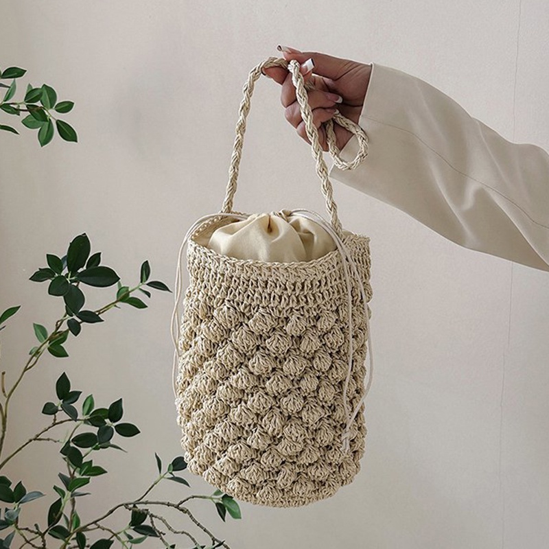 Ielgy niche Túi Rơm Thiết Kế Dễ Thương Phong Cách Nhật Bản Và Hàn Quốc Cho Nữ