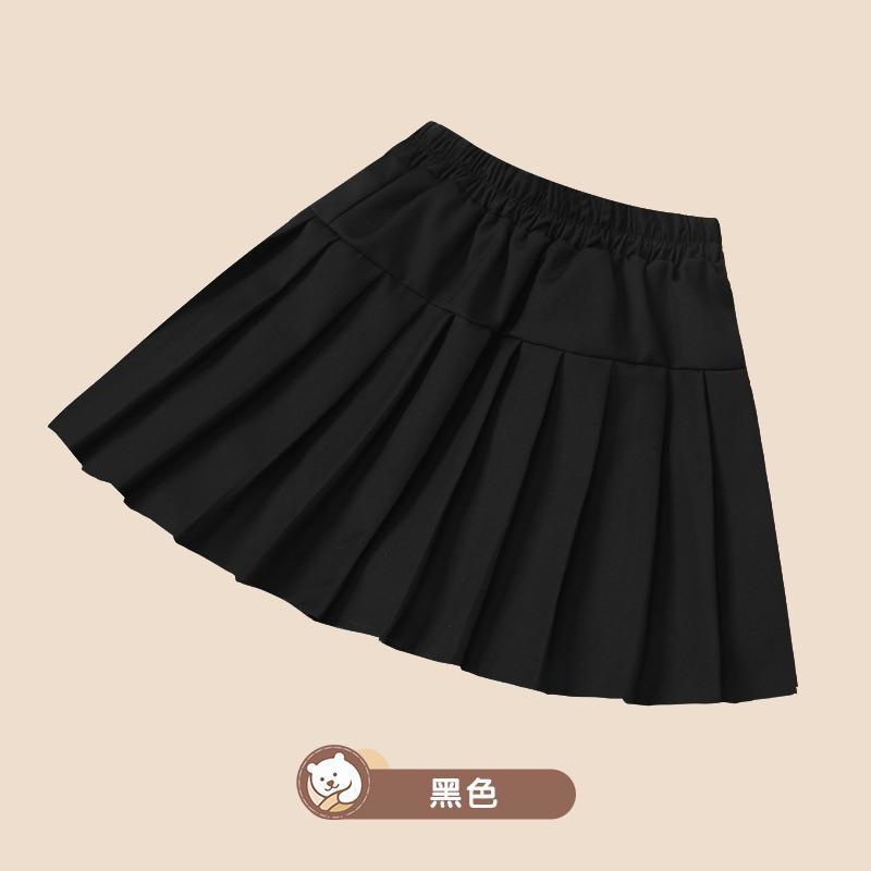 Chân Váy Ngắn Xếp Ly Màu Xám Đen Phong Cách Mới Cho Bé Gái