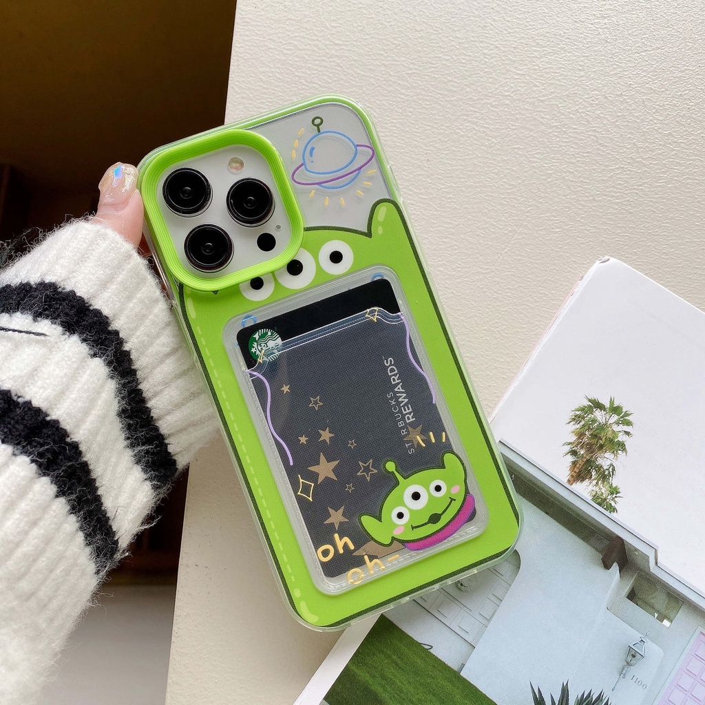 Ốp Điện Thoại Trong Suốt Chống Sốc Họa Tiết Người Ngoài Hành Tinh Cho iPhone 14ProMax 13 12Pro 11Promax 11 XS 7P