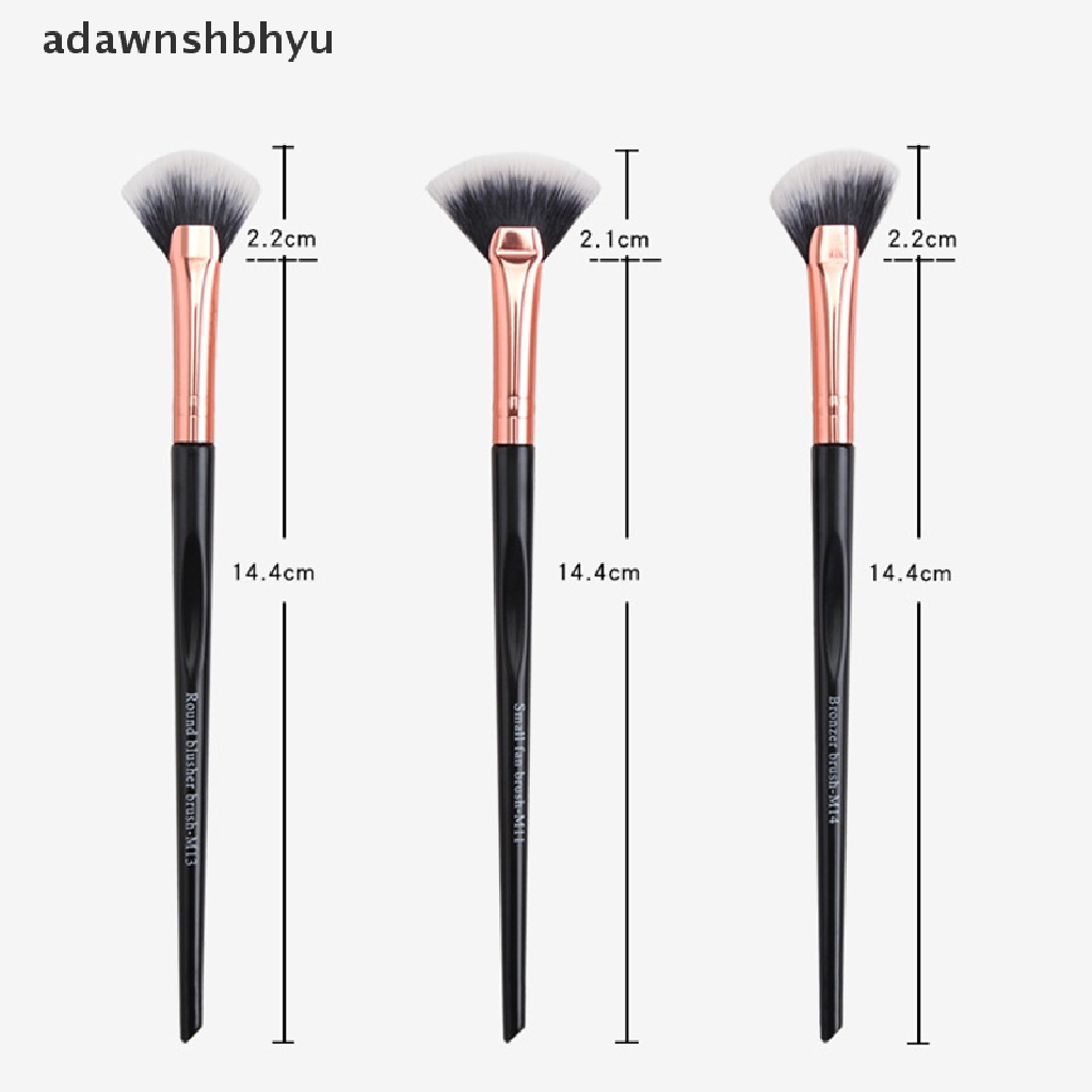 Set 3 Cọ Trang Điểm Phấn Mắt Mềm Mượt Thiết Kế Hình Quạt Nhỏ Gọn Tiện Dụng VN