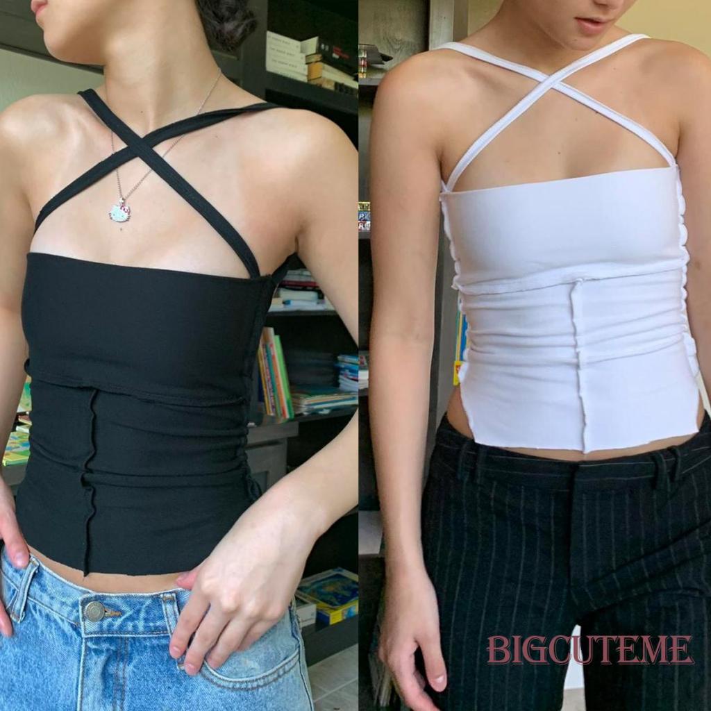 Áo Hai Dây Màu Sắc Đơn Giản Thời Trang Cho Nữ