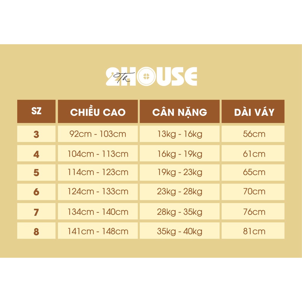 Váy thiết kế xinh cho bé gái - FLORA DRESS - 2House - V5