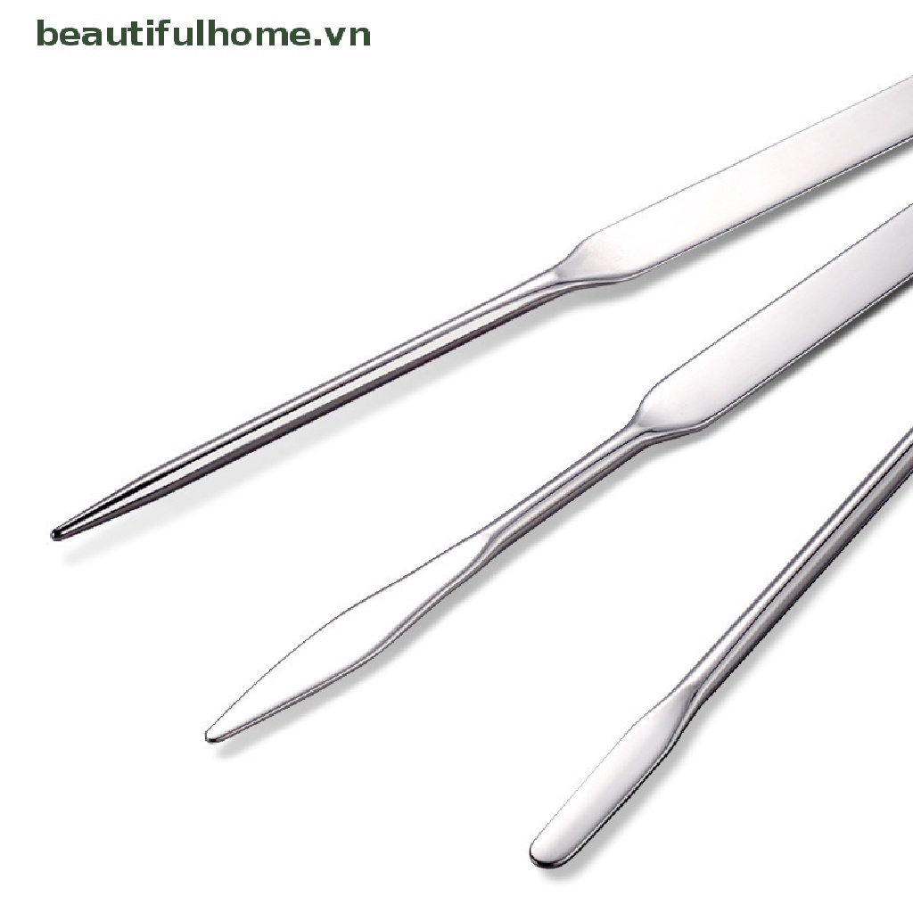 1 Dụng Cụ Trộn Mỹ Phẩm Bằng Thép Không Gỉ Hai Đầu
