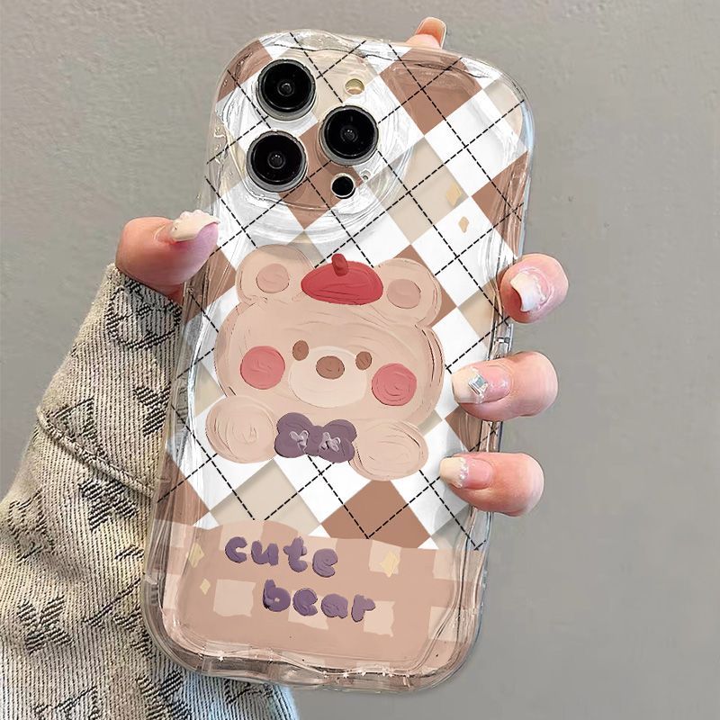 ✅Ốp Điện Thoại Mềm Trong Suốt Chống Sốc Hình Gấu Cho iPhone14 / 13promax 12 / 11 7 / 8p xs / r N3XT