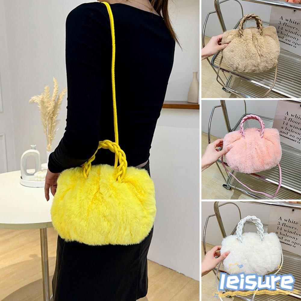 Túi Đeo Chéo Bằng Lông Mềm Mại Sức Chứa Lớn