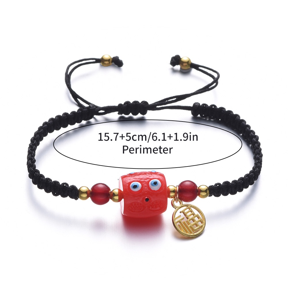 Vòng Tay Dây Bện Mặt Hoạt Hình Dễ Thương Phong Cách Hàn Quốc Cho Nữ