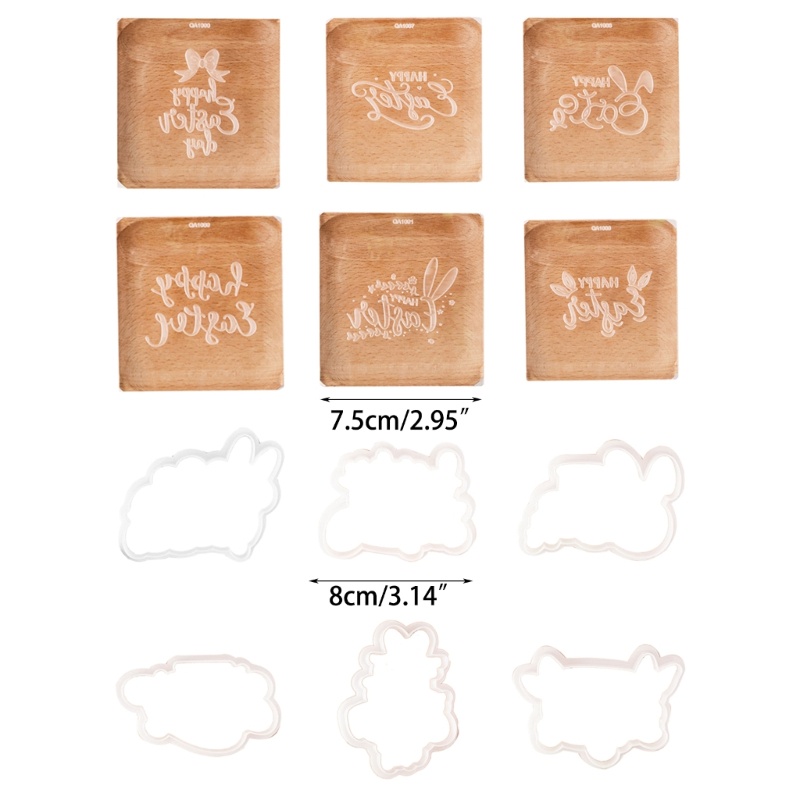 Khuôn Làm Bánh Quy Dạng Đẩy Tiện Dụng Cho Phục Sinh