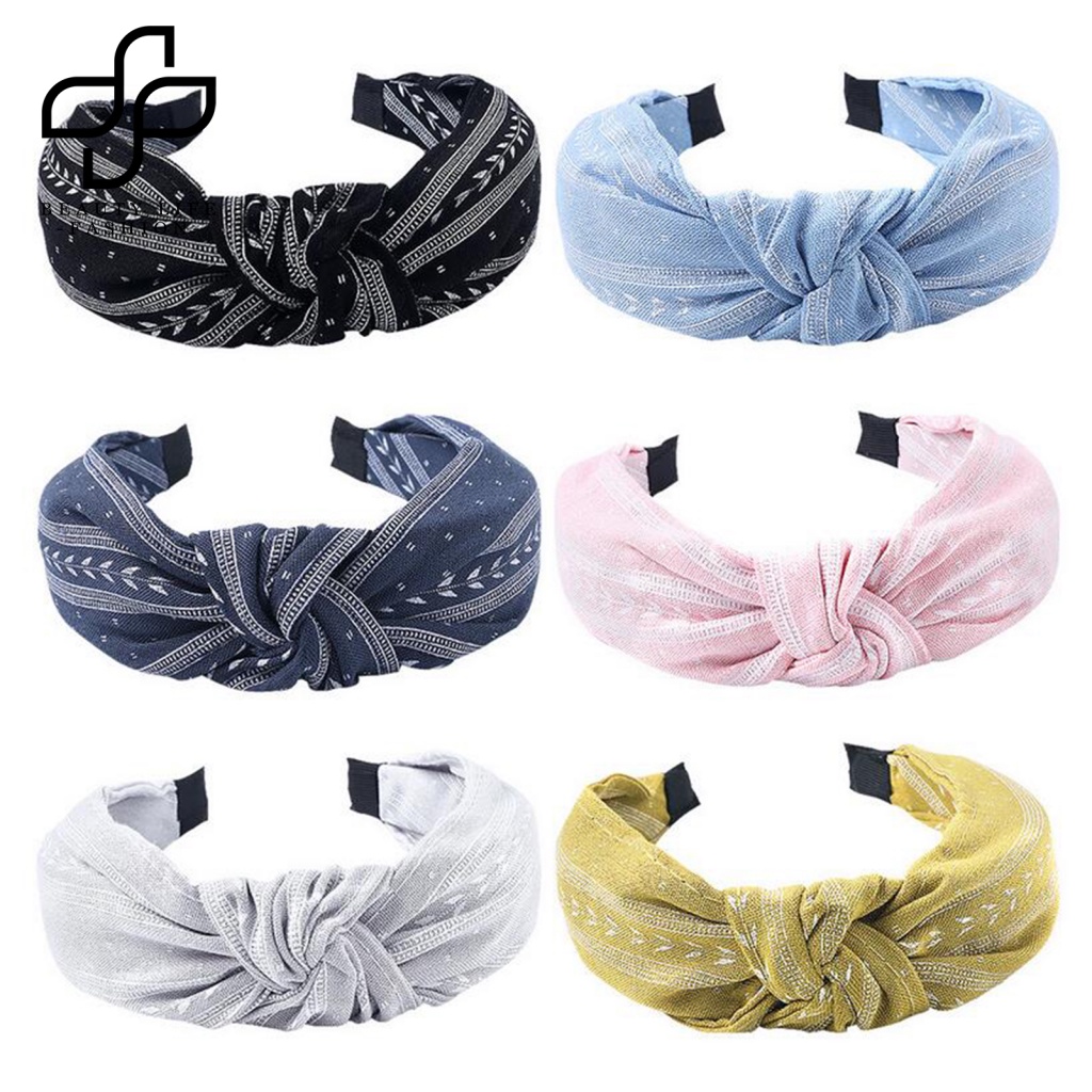 Băng Đô Thắt Nút Chéo Bằng Vải Thoải Mái Quyến Rũ Mặc Hàng Ngày