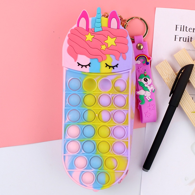 Túi Đựng Bút Silicon Sức Chứa Lớn In Hình rodenticide pioneer Hoạt Hình Cho Trẻ Em