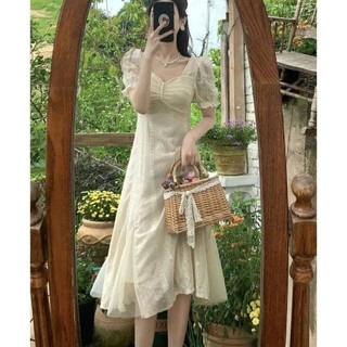 Tea Break Đầm Pháp Bellflower First Love Đầm Cổ Điển Nhẹ Nhàng Ngọt Ngào Sang Trọng Siêu Thần Tiên Phong Cách Retro