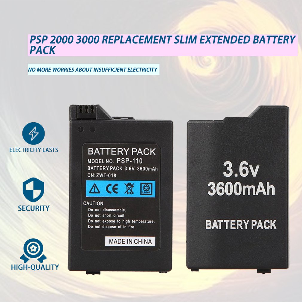 ✿vivi✿Replacement Slim Extended Battery Set Door Cover For Psp 2000 3000 Battery