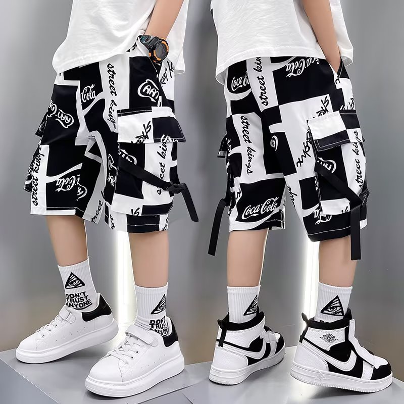 Quần Đùi Cotton Có Túi In Hình Dành Cho Bé Trai