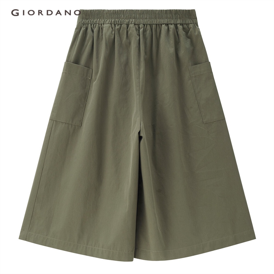 Quần giả váy GIORDANO 05423064 lưng thun phối túi lớn thời trang dành cho nữ