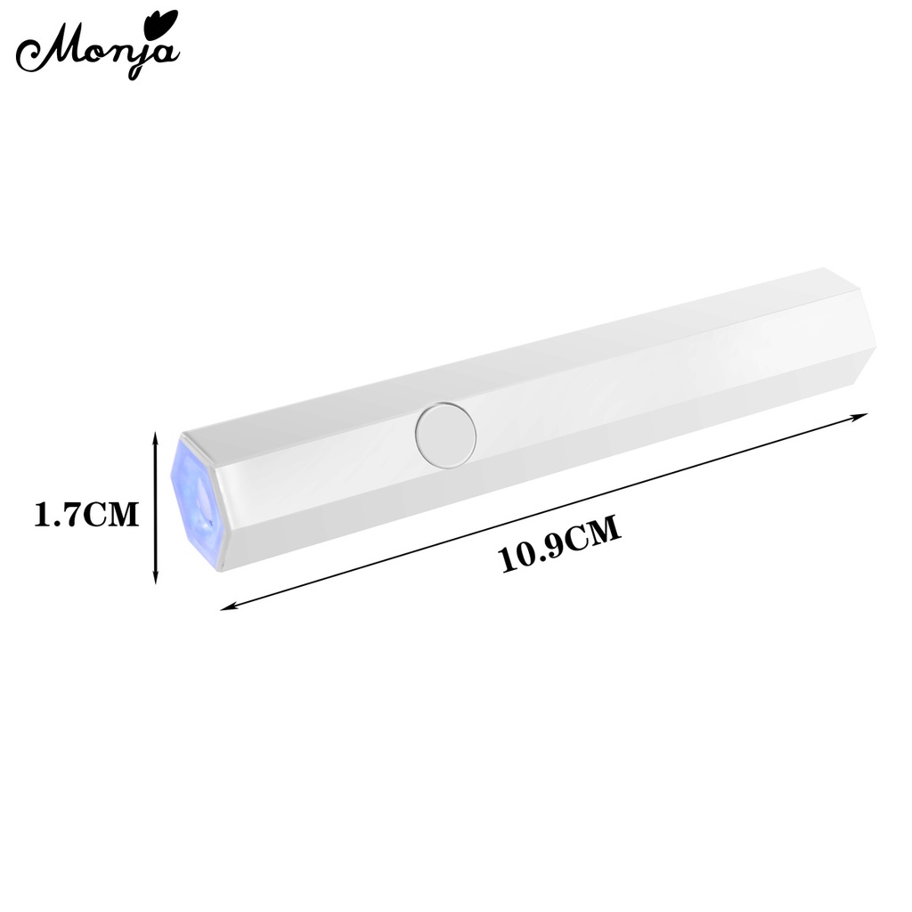 MONJA Đèn Led UV Mini Cầm Tay Nhanh Khô Màu Trắng Kèm Sạc USB Tiện Dụng DIY