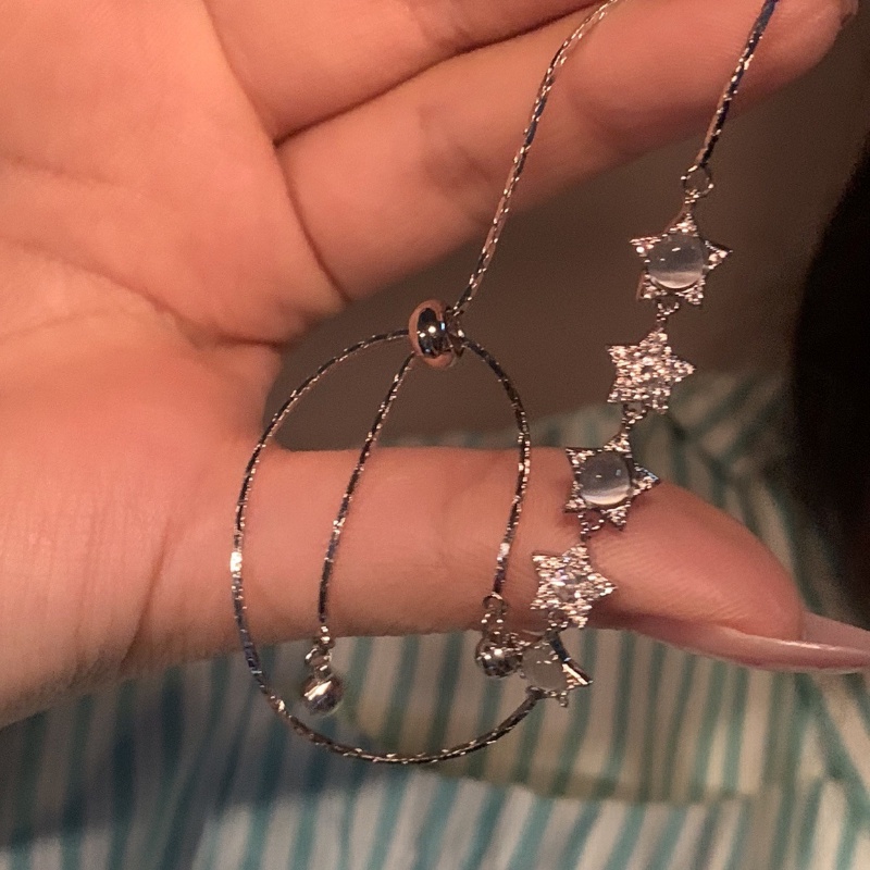 Vòng Tay Đính Đá Opal Hình Ngôi Sao Năm Cánh Nhỏ Siêu Đẹp Sang Trọng Nhẹ Nhàng Thiết Kế Chất Lượng Cao Dành Cho Bạn Nữ