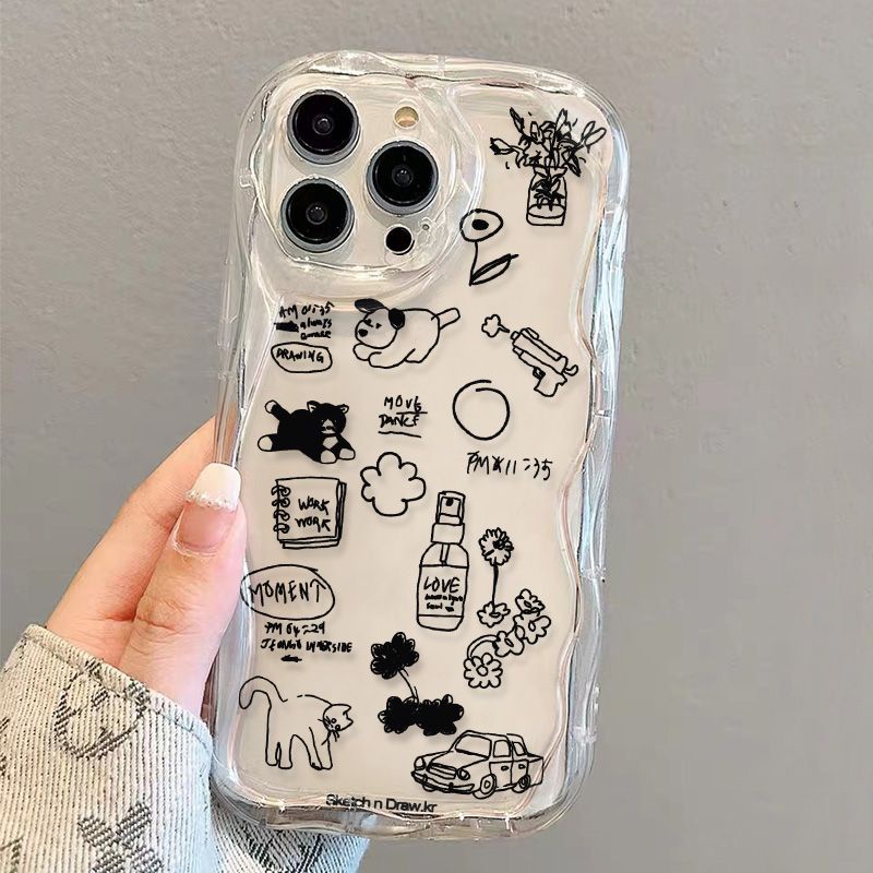 ✅Ốp Điện Thoại Mềm Trong Suốt Chống Sốc In Họa Tiết Hoạt Hình Cho iPhone14 / 13promax 12 / 11 7 / 8p xsxr 7VL2