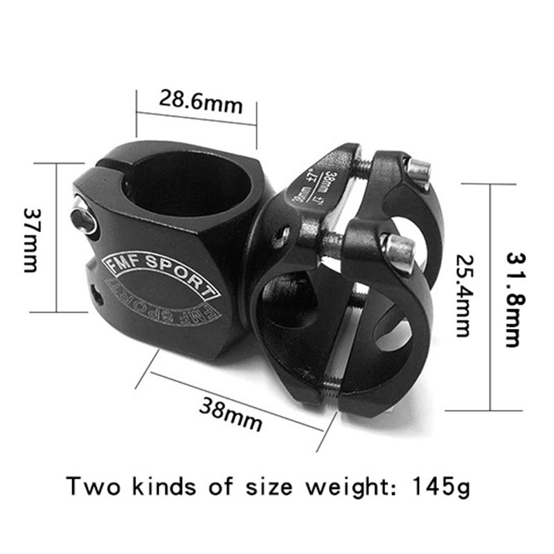 Pô Tăng Xe Đạp Leo Núi Bằng Hợp Kim Nhôm Màu Đen 25.4 / 31.8mm