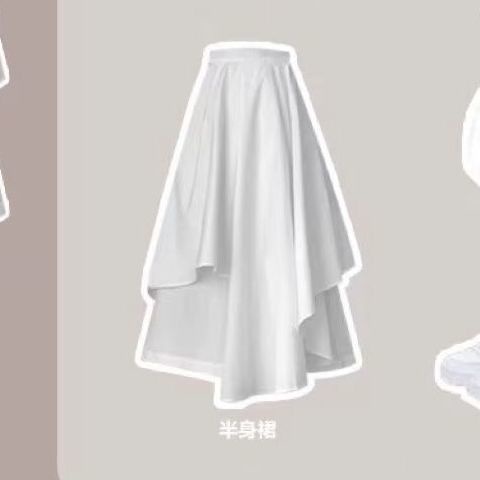 Set Áo Thun Ngắn Tay Và Chân Váy Vạt Lệch Thời Trang Mùa Hè Phong Cách Mới Cho Nữ