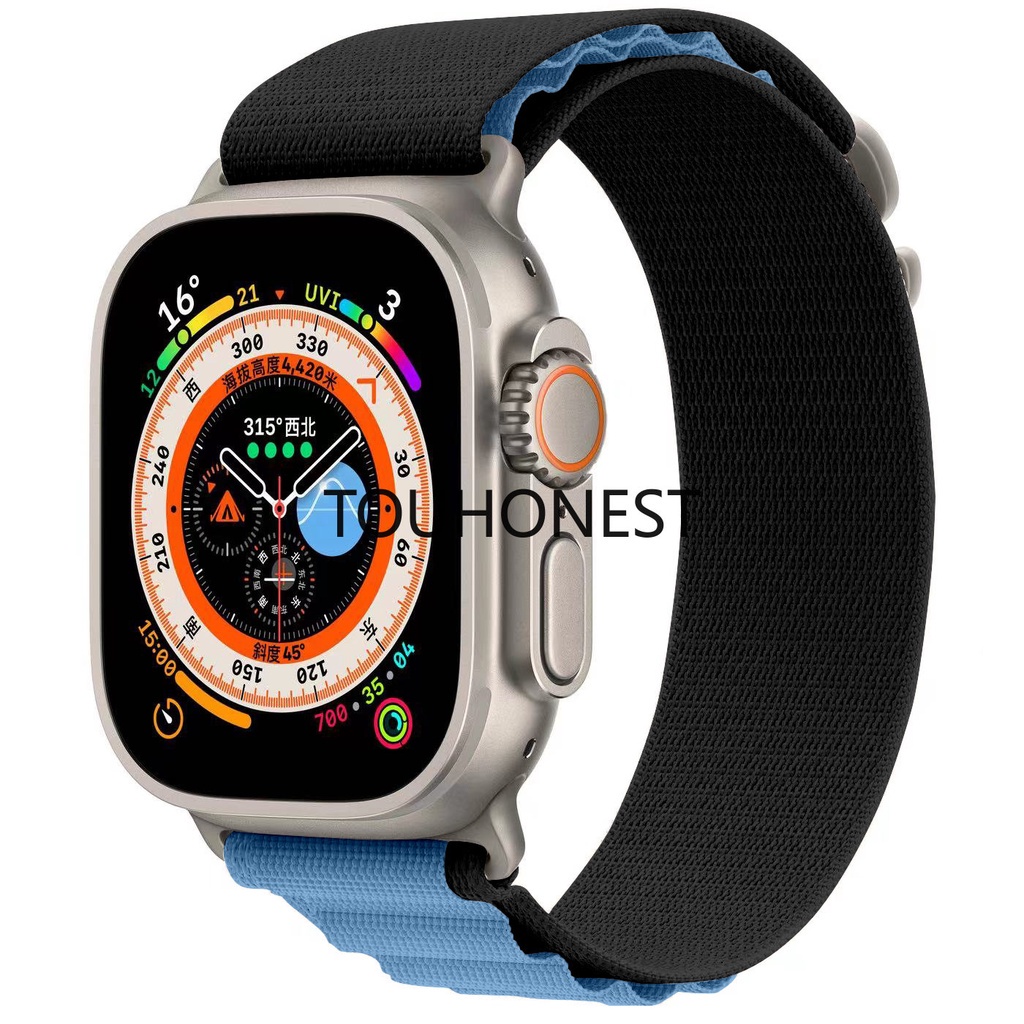 Dây Đeo nylon Cho Đồng Hồ Thông Minh Apple watch T55 38mm 40mm 41mm 42mm Y68 44mm 45mm 49mm T500 7 6 5 4 SE 8 T800