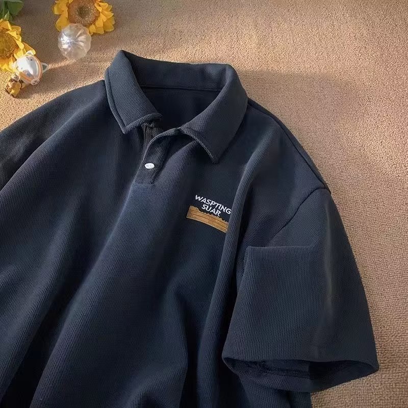 Áo Thun POLO Tay Ngắn Thêu Chữ Thời Trang Mùa Hè 2023 Dành Cho Nam Nữ