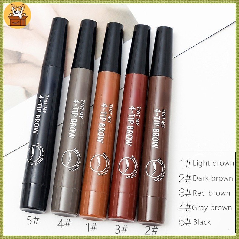 Bút Kẻ Lông Mày Màu Đen / Nâu Chống Thấm Dành Cho Trang Điểm