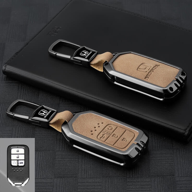 Vỏ Da Hợp Kim Kẽm Bọc Chìa Khóa Xe Hơi Honda Civic City Accord CRV CR-V Hrv XR-V Odyssey Brio Jazz 2022 2023