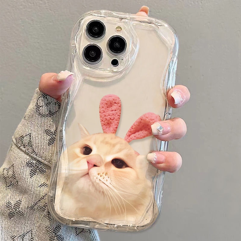 ✅Ốp Điện Thoại Mềm Trong Suốt Chống Sốc Hình Tai Mèo Cho iPhone14 / 13promax 12 / 11 7 / 8p xs / r