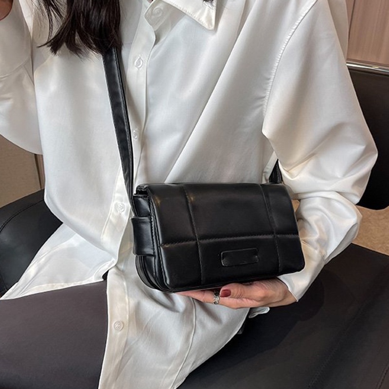 Túi Đeo Chéo Hình Vuông Nhỏ Màu Trơn Phong Cách Phương Tây Đơn Giản Cho Nữ