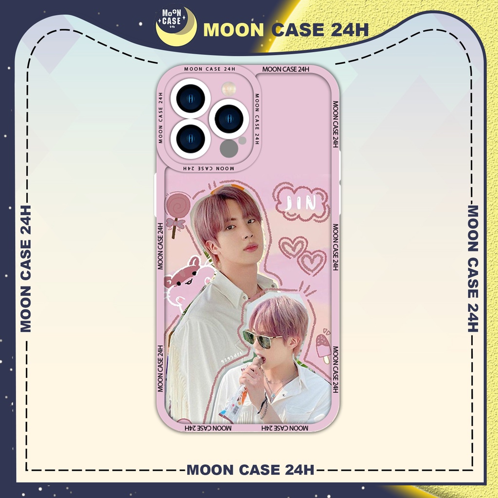 Ốp lưng iphone MOON CASE 24H Kim Seok-jin (BTS) Ăn Kem ip 8/x/xs/xs max/11/12/13/14pro/plus/promax
