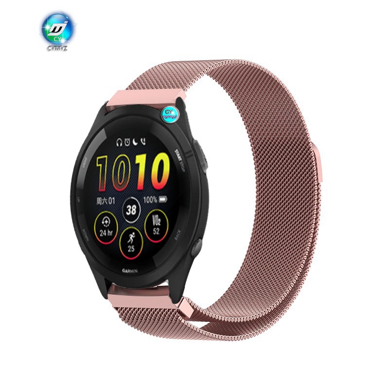 Dây Đeo Thay Thế Bằng Thép Không Gỉ Cho Garmin Forerunner 265 255 Garmin Forerunner 55 245 645