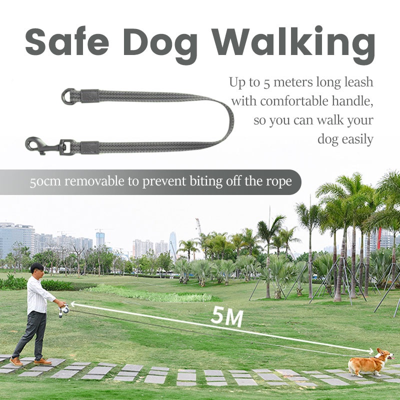 HamshMoc Dây Dắt Chó Đi Dạo Có Thể Thu Gọn Tiện Dụng