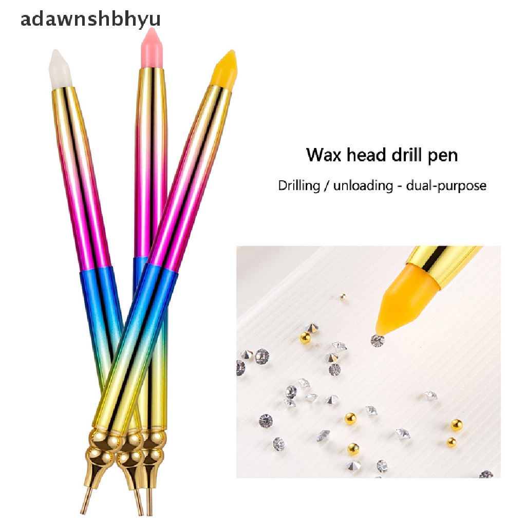 Bút Chấm Bi Hai Đầu Xoay Đính Đá Trang Trí Móng Nghệ Thuật