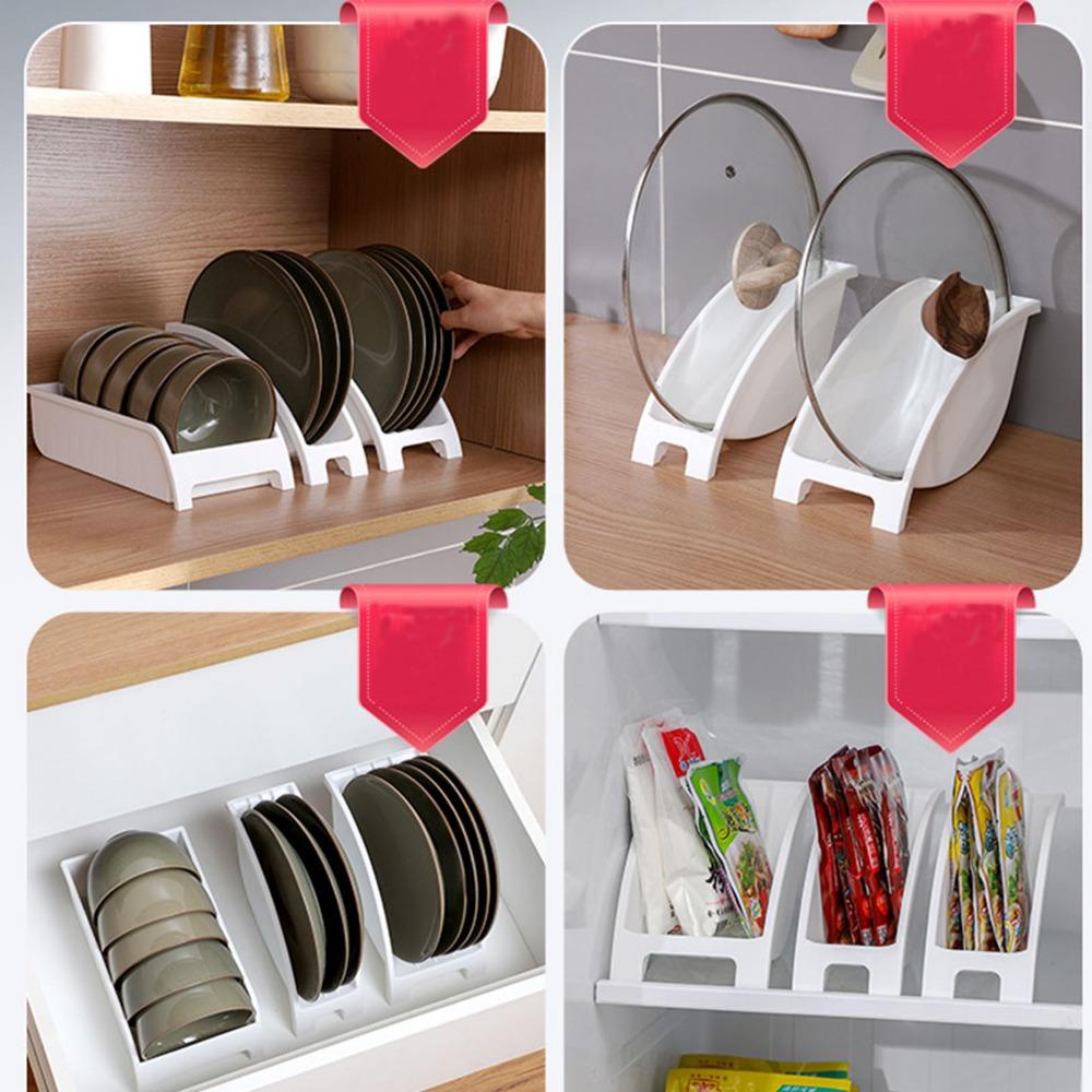 Aaron1 Giá Để Nắp Nồi Bằng Nhựa Thoát Nước Đa Năng Tiện Dụng 1 Cái